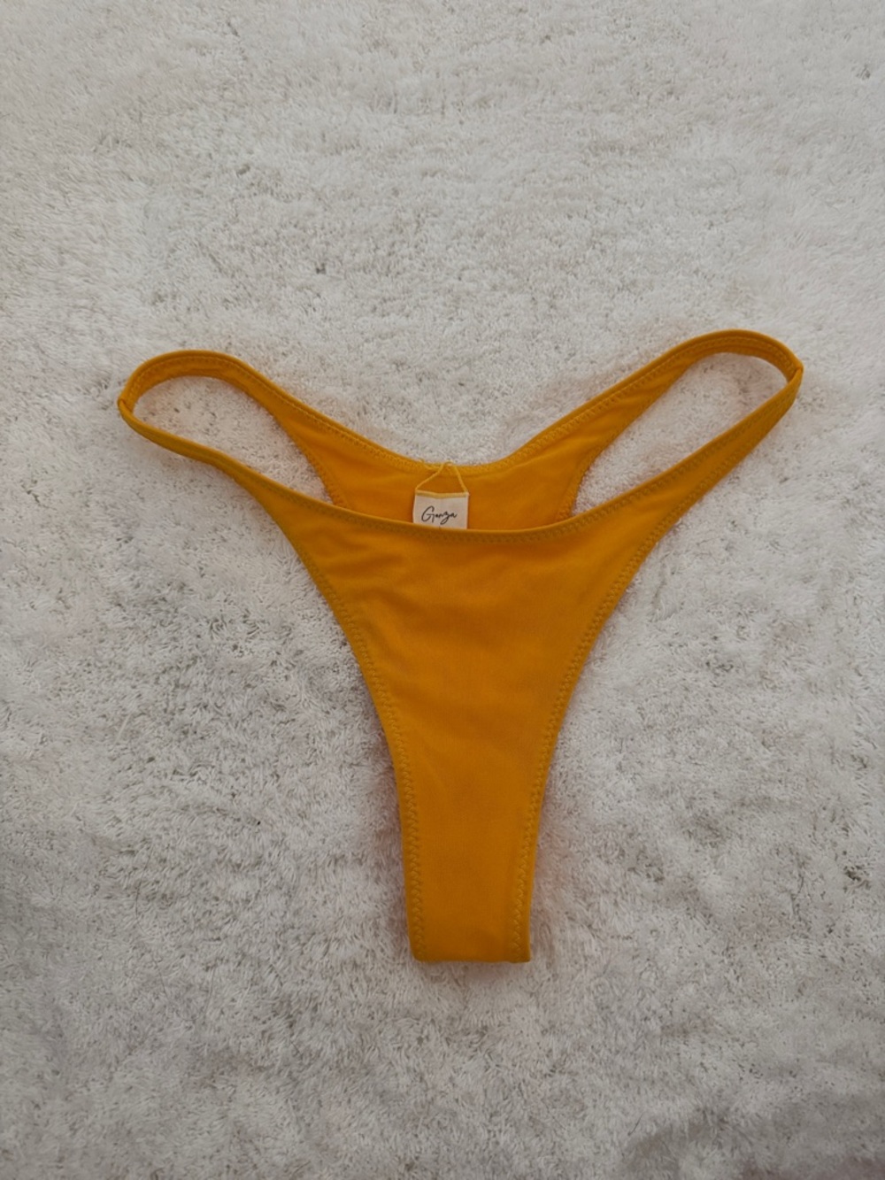 Bright Yellow High-Cut Bikini Bottom